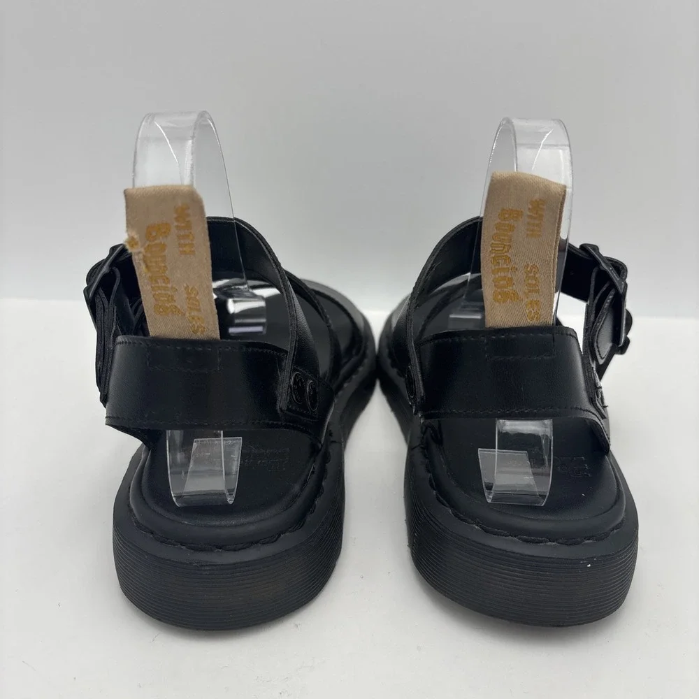 Dr Martens Gryphon Black Vegan Leather Sandals Size US 8M